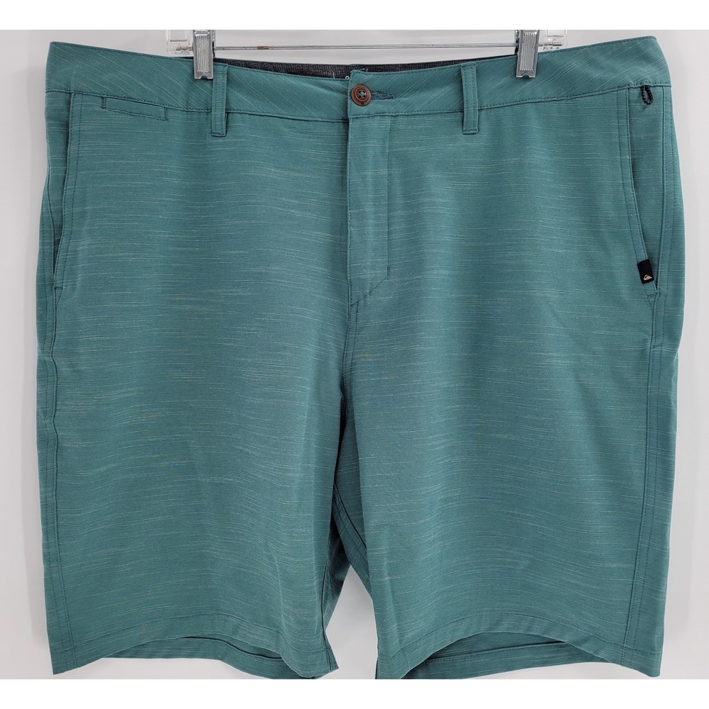New Quiksilver Union Amphibian Size 40, Heather Green Performance Shorts‎